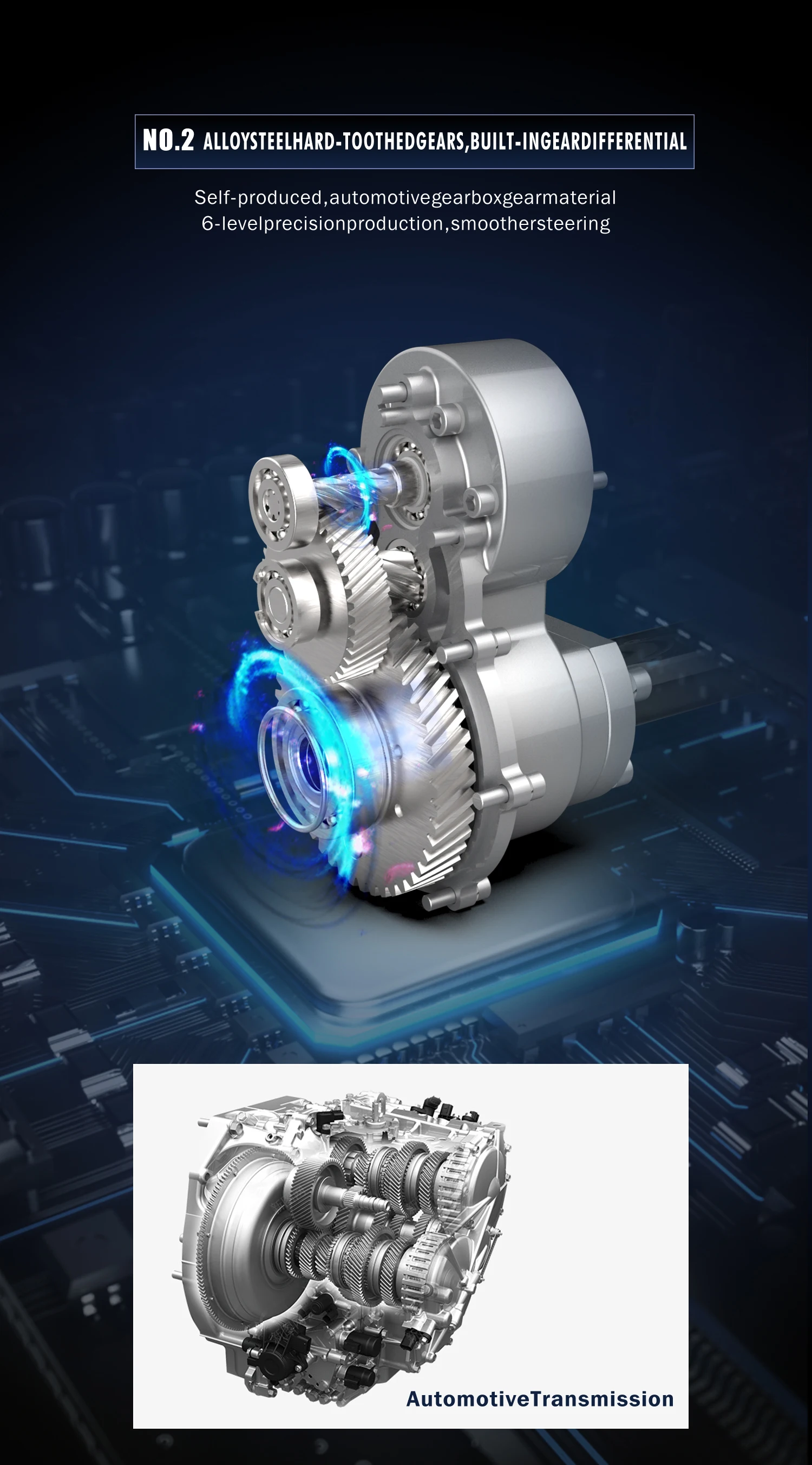 24v Dc Brushless Electric Transaxle Motor Ip44 Waterproof Rear Axle