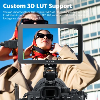 GODOX GM6S 4K Monitor 5.5 Inch DSLR 3D LUT Touch Screen IPS FHD 1920x1080 Video Ultra Bright Camera Field Monitor detail image