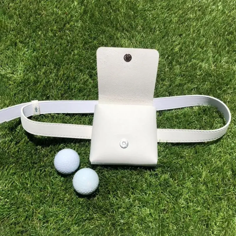 2024 Golf Ball Bag Pouch - Durable and Waterproof PU Leather