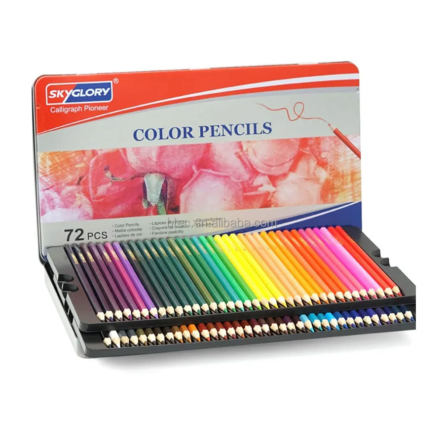 H & B 72Pcs Colored Pencils,Drawing Pencil Set Oil Based Color