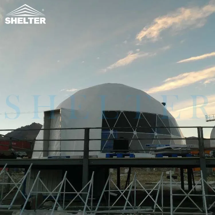 Strong Steel Structure Prefab Geo Dome House Glamping Domos for Living Hotel Factory