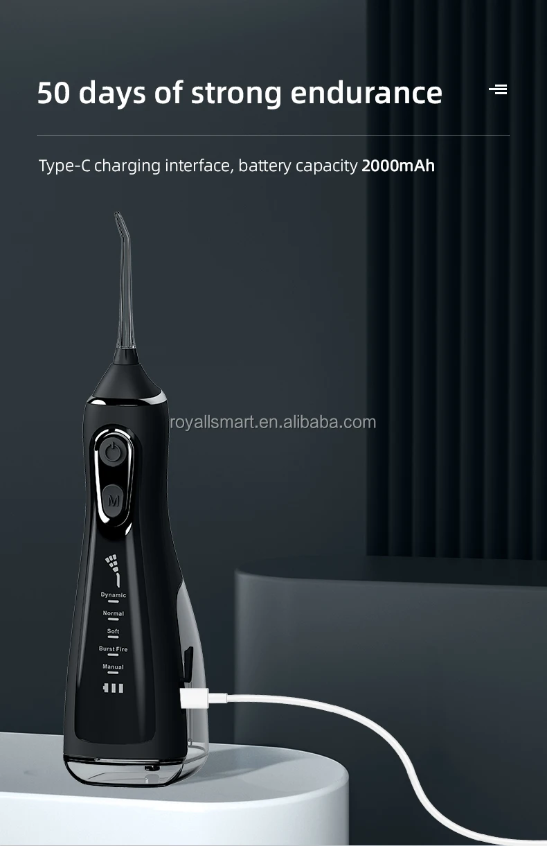 Handled Water Flosser 1800strokes Per Minute Oral Teeth Pick Powerful