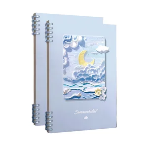 Custom Retro Literary A4 A5 B5 Ruled Loose-leaf Binder Journal Notebook for Students