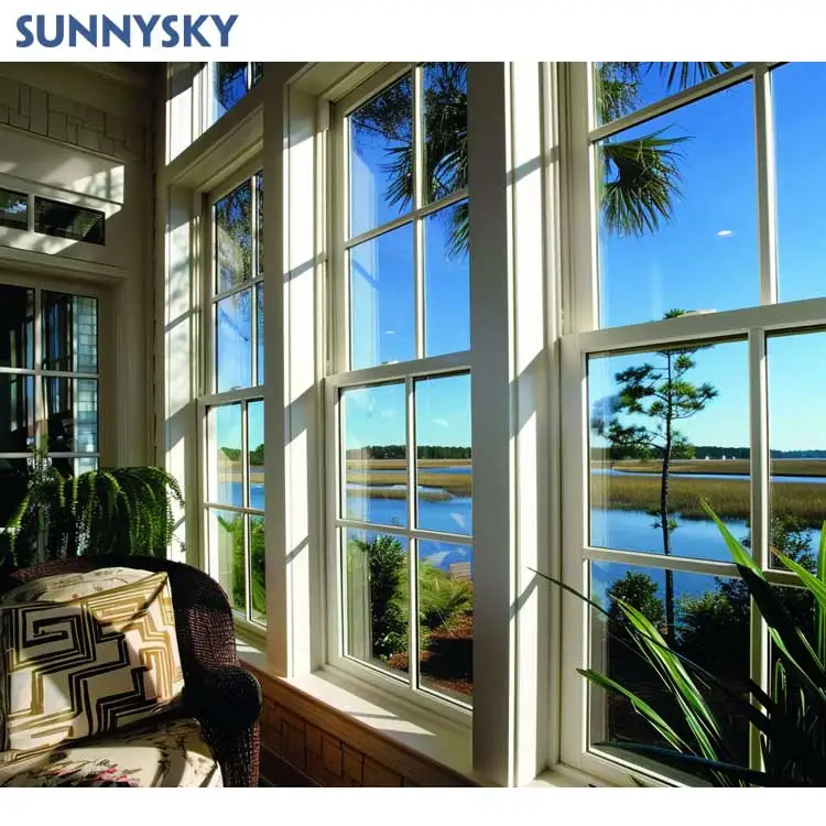Sunnysky Double Glaze Vertical up and Down Sliding Window American ...