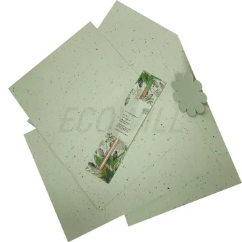 Light Green Plantable  100% Handmade Recycled A4/A3 SRA3 Size  Wildflower Seed Paper Sheet