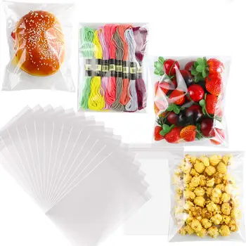 Recycle Clear cellophane bags Custom Printed cello Flat Opening OPP CPP PE Plastic Poly cellophane Bag