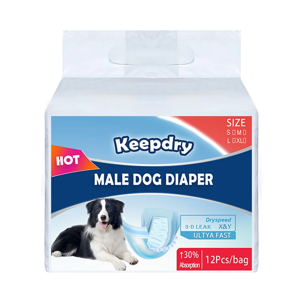 Free Sample Pet Nappy Cheap Male Large Dog Disposable Diaper in Bulk for Cat Rabbits Doggy