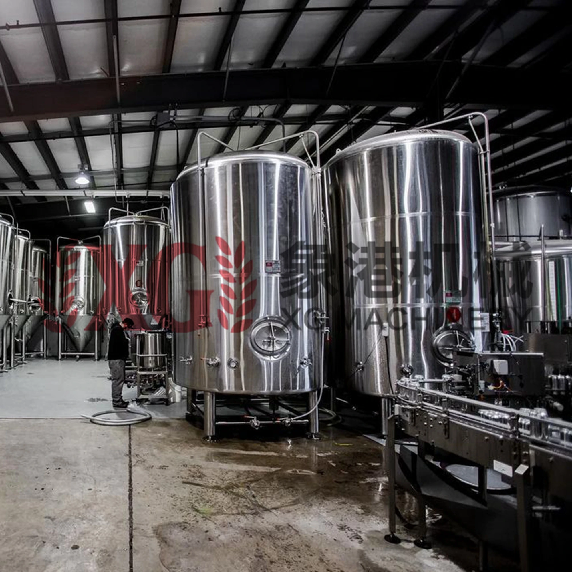 8000L 80HL изготовленный на заказ бак для пива из нержавеющей стали с жаккардовым покрытием, пивоваренное оборудование для рукоделия