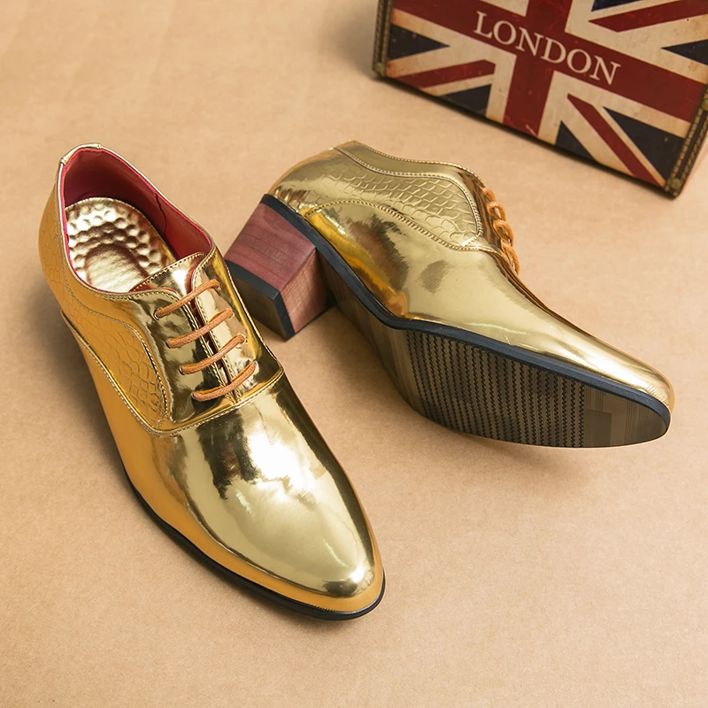 gold colored dress shoes Glitter Gold Shoes main image 1