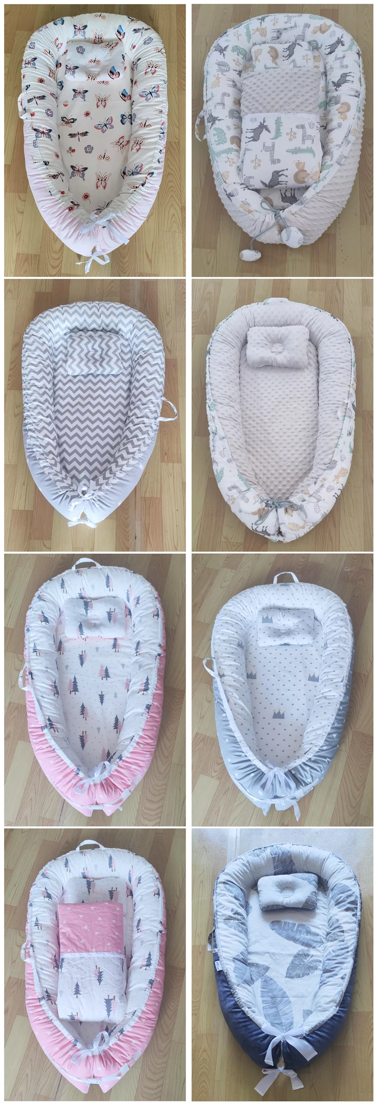 100 Cotton Baby Lounger For Newborn Baby Nest Lounger Newborn Foldable