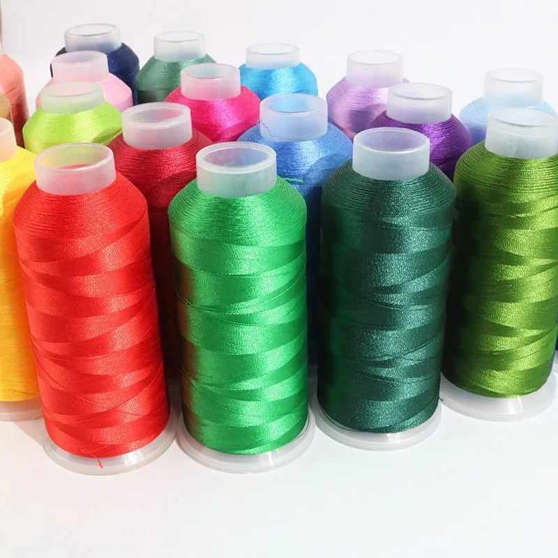 Factory Direct Sales 120D2 Polyester Silk Braided Tassels Mercerized Rayon Embroidery Crochet Knitting Thread for Cross Stitch