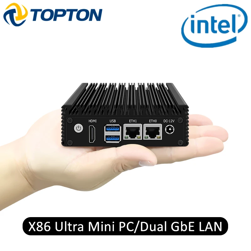 Topton 6W Ultra X86 Mini PC - Pentium N3700, 4GB RAM, 64GB SSD