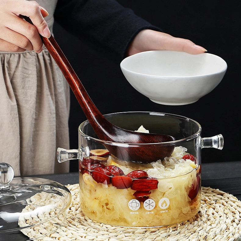 glass cooking pot multi-function open fire