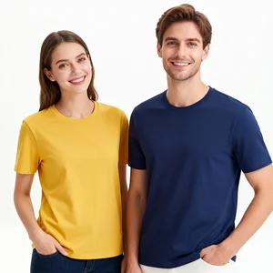 OEM ODM Custom logo Premium Luxury Basics Organic Cotton Basic Tee Plain T-shirt Undershirt Layering Workout Tee Casual Wear