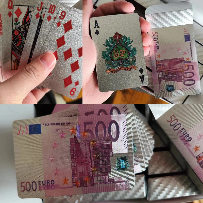 Кувейт Пластиковые Золотые пользовательские логотипы маленькие бумажные покерные испанские игральные карты с коробкой питьевые золотой черный красный синий