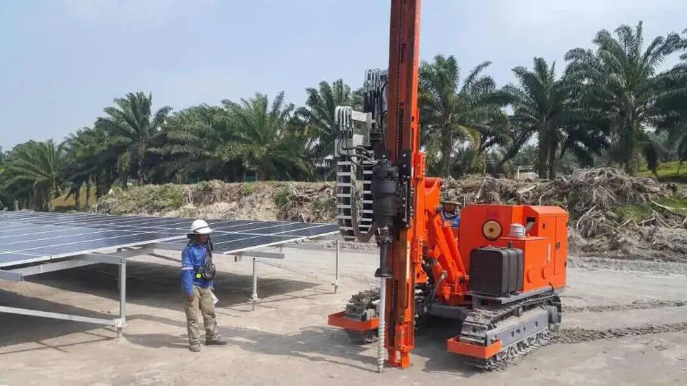 PV Ramming Piling and Pile Post Driver Guardrail Fixing Machine Ramming Piling Machine MZ460Y-3