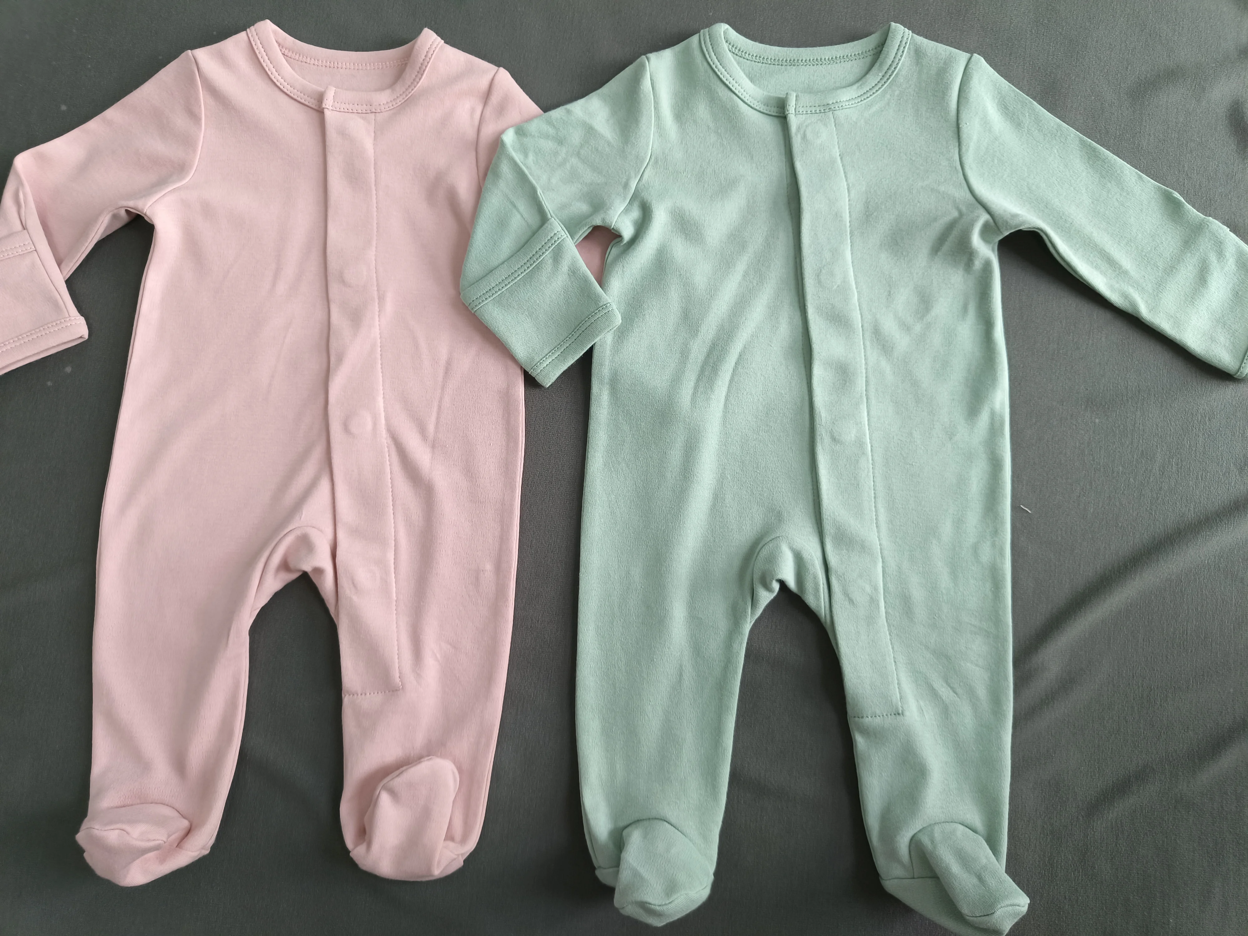 Custom Magnetic Baby Cotton Clothing Convertible Hands Baby Rompers Long Sleeve Magnetic Baby Clothes New Born Girl Rompers