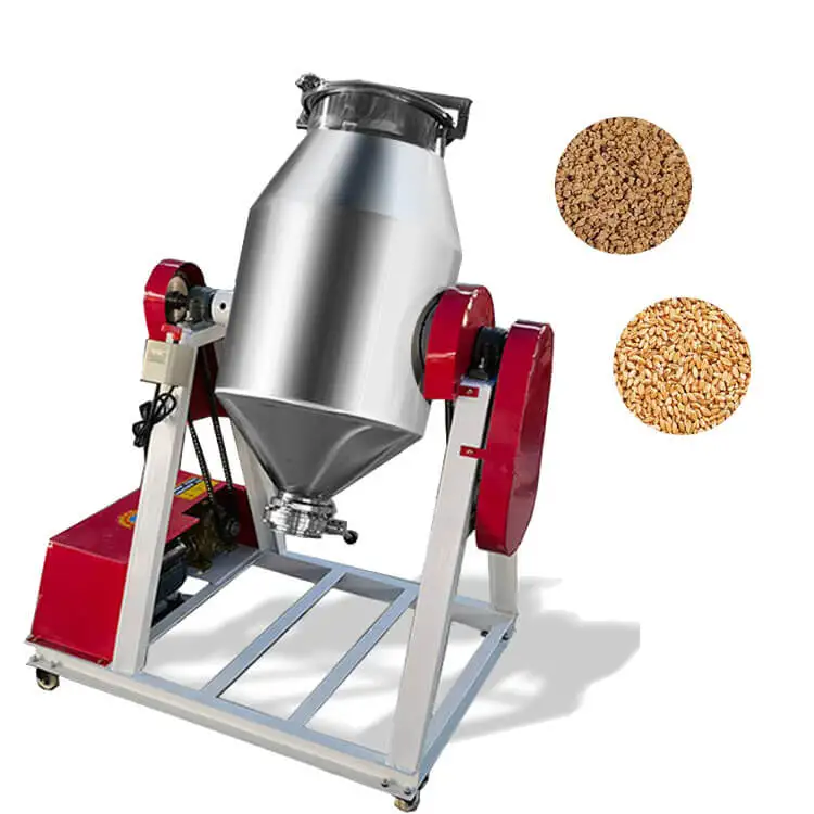 High Efficiency Stainless Steel Powder Drum Mixer For Plastic Herbal Powder W Cone Blender Drum Mixer On Sale