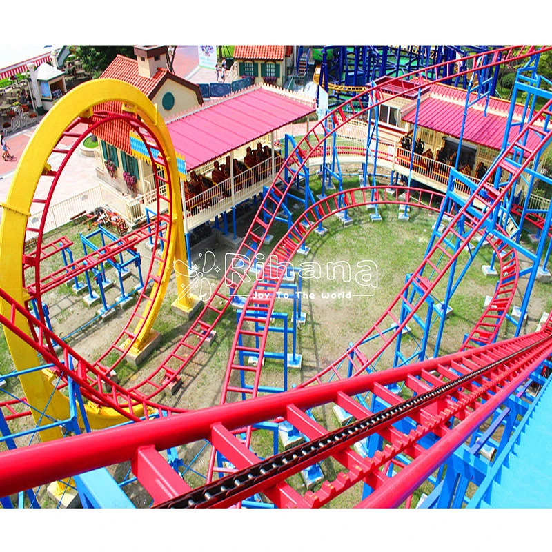 Unique Design Large Overlapping Roller Coaster Amusement Park Ride Manufacturer Thrill Zip Line