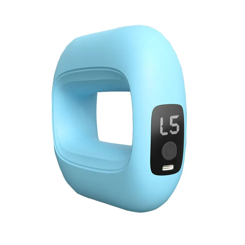 Portable Electric Muscle Relaxation Ring Massager - with Digital - Blue