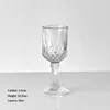 Transparent color Diamond High Foot Carved Cup -50ML