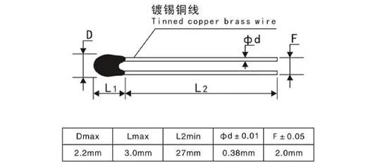 Ntc Thermistor Thermal Resistor Mf52a Ntc-mf52-103/3435 10k Ohm R 103 ...