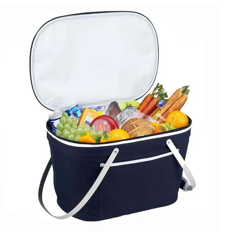 Custom Large Picnic Basket Picnic Bag Outdoor Basket For Camping Hiking