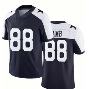 Men's Sports-Style Heat-Transfer Printed Nylon/Cashmere Cross-Border Short-Sleeved Harajuku Loose American Football