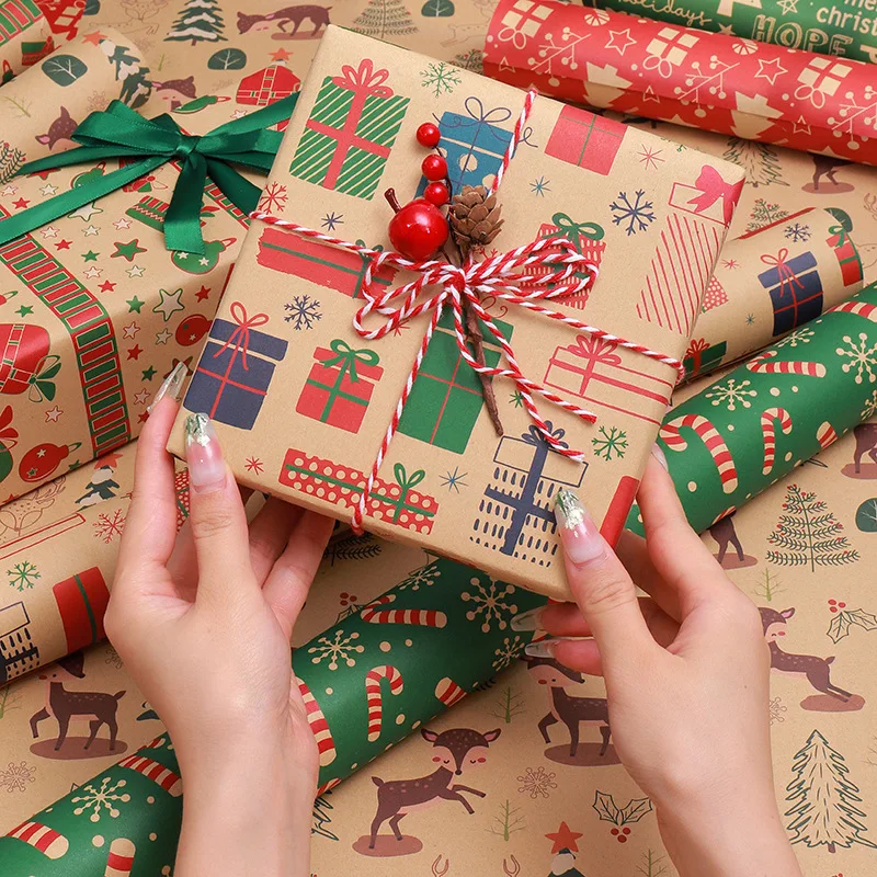 wholesale kraft gift wrapping paper 60gsm