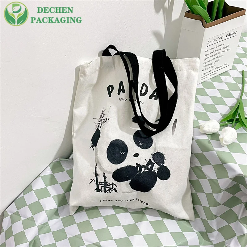Wide Canvas Pouch Tote Bags Canvas Style Cotton Durable