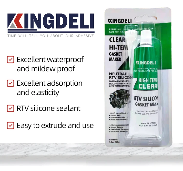 Neutral Multipurpose High Temperature Sealant Rtv Glue Silicone Gasket