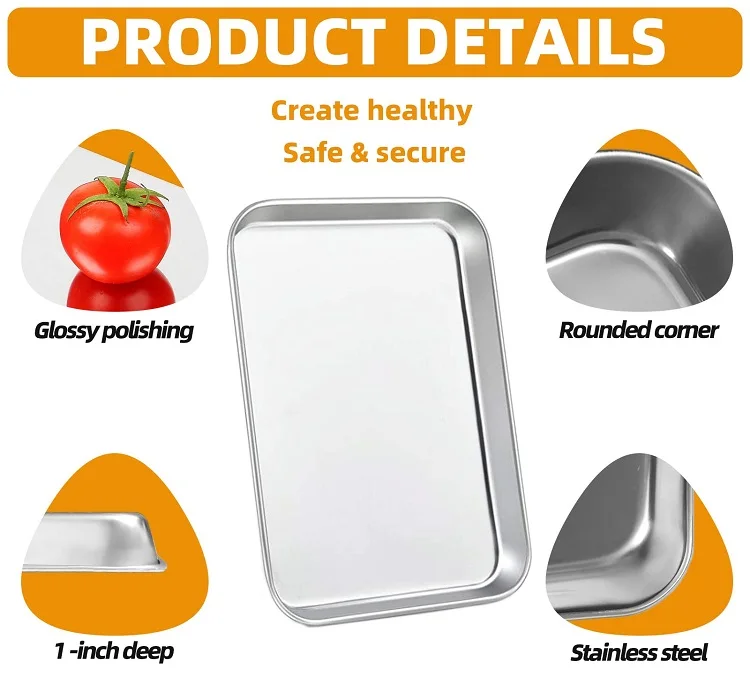 Factory Direct Commercial Durable Metal 2.5cm Deep Bread Baking Sheet