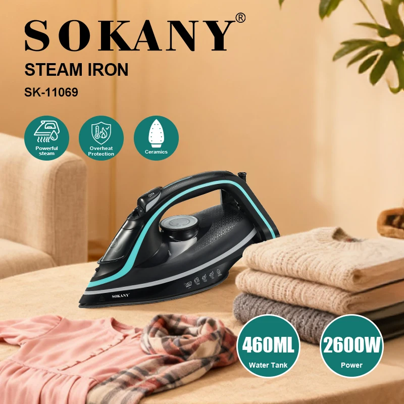 Sokany Manufacturers Wholesale Super Quality Household Steam Iron Full Function Electric Vertical Steam Iron