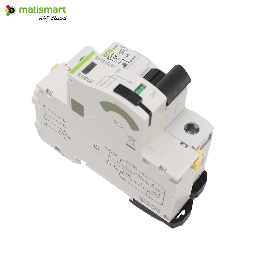 Matismart MT53RS AC230v Rs485 Remote Control and Auto Recloser Device with Matis 1P MCB for Smart Industry