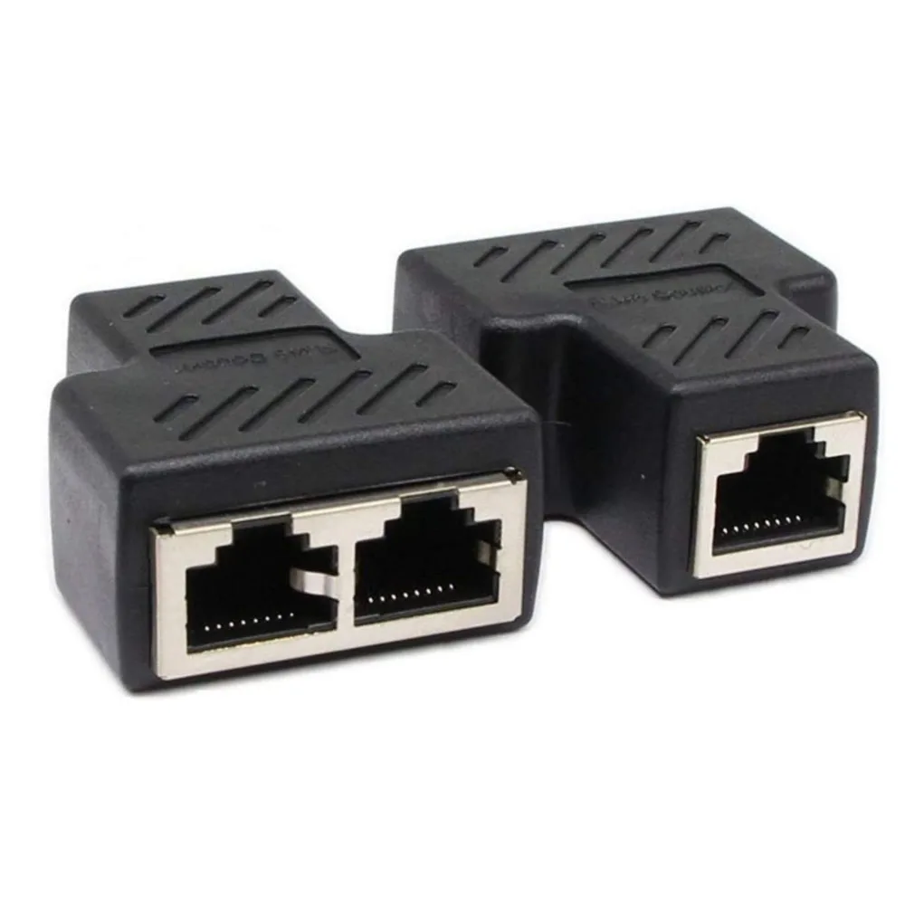 Rj45 Splitter Adapter,ethernet Splitter 1 To 2 Network Adapter Cat 5 