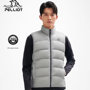 New Outdoor Light Down Vest 800 Puffed Goose Winter Windproof Coat for Men Use As Outer Wear