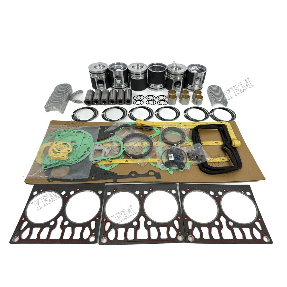 Engine Rebuild Kit With Cylinder Gaskets Piston Rings Bearings Suitable for Doosan / for Develon D1146 Engine Parts 3