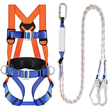 HN3006B High quality Full body safety harness Climbing Mountaineering Equipment Fall arrest Belt with shock absorber Lanyard