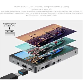 FEELWORLD P6XL 6.0 Inch Aluminium Built-in Battery DSLR Camera Field Monitor Touch Screen 4K High Brightness 1200nit Monitor product image