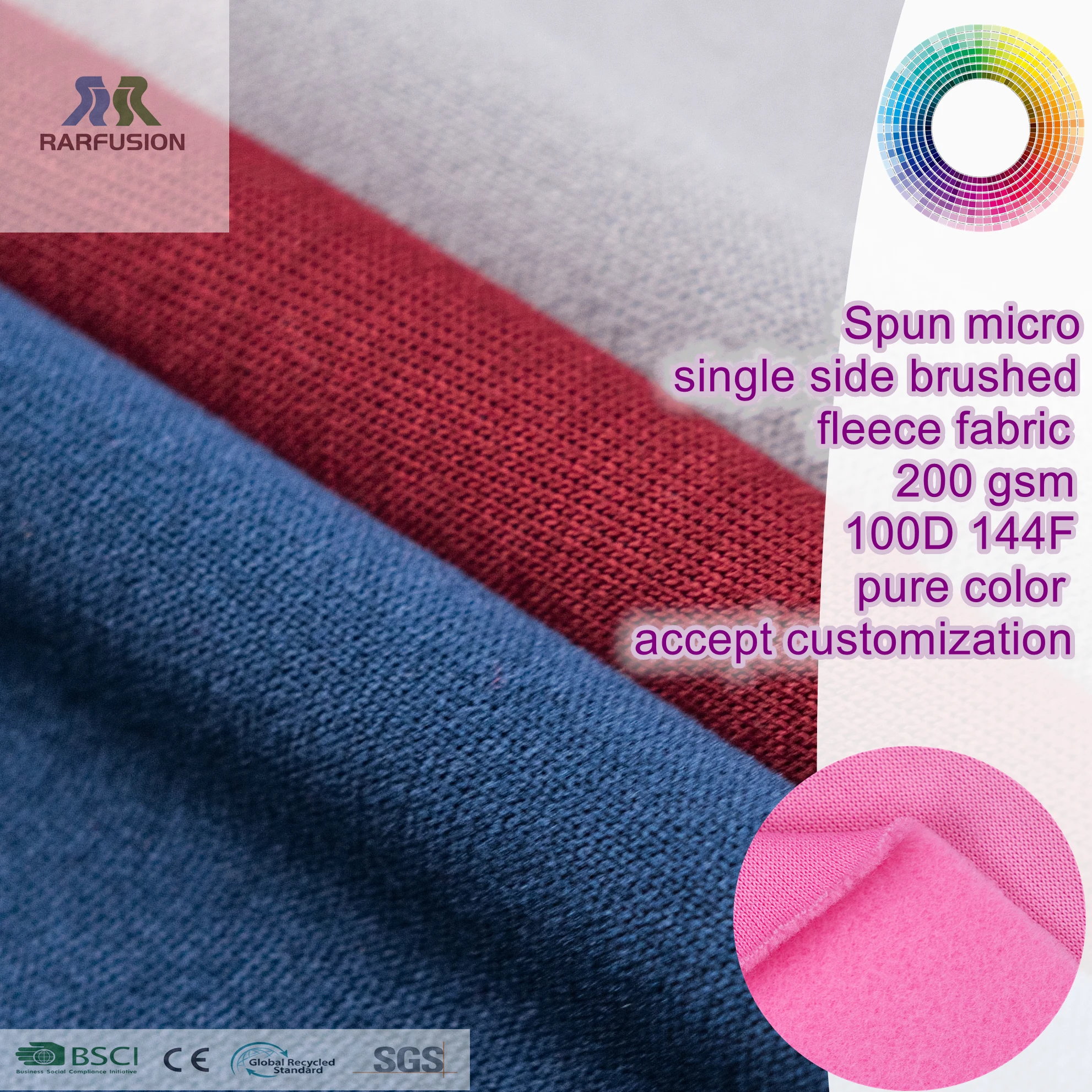 Knitted Polyester Minky Fabric Stretch Medium Weight Custom Cartoon Printed Single Side Fleece Fleece Fabric for Coat