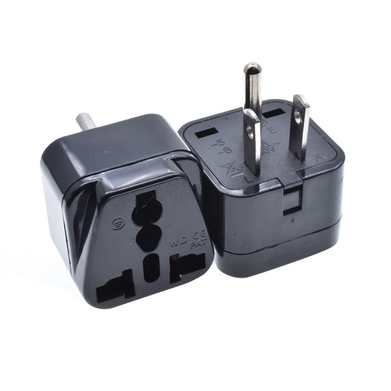 6-Pack European To USA Plug Adapter – 2 Prong American Wall Plug, Small EU To US Travel Adapter, Works With Type C/E/F Plugs, 10A 250V, PC Material – For Europe/Asia To US/Canada