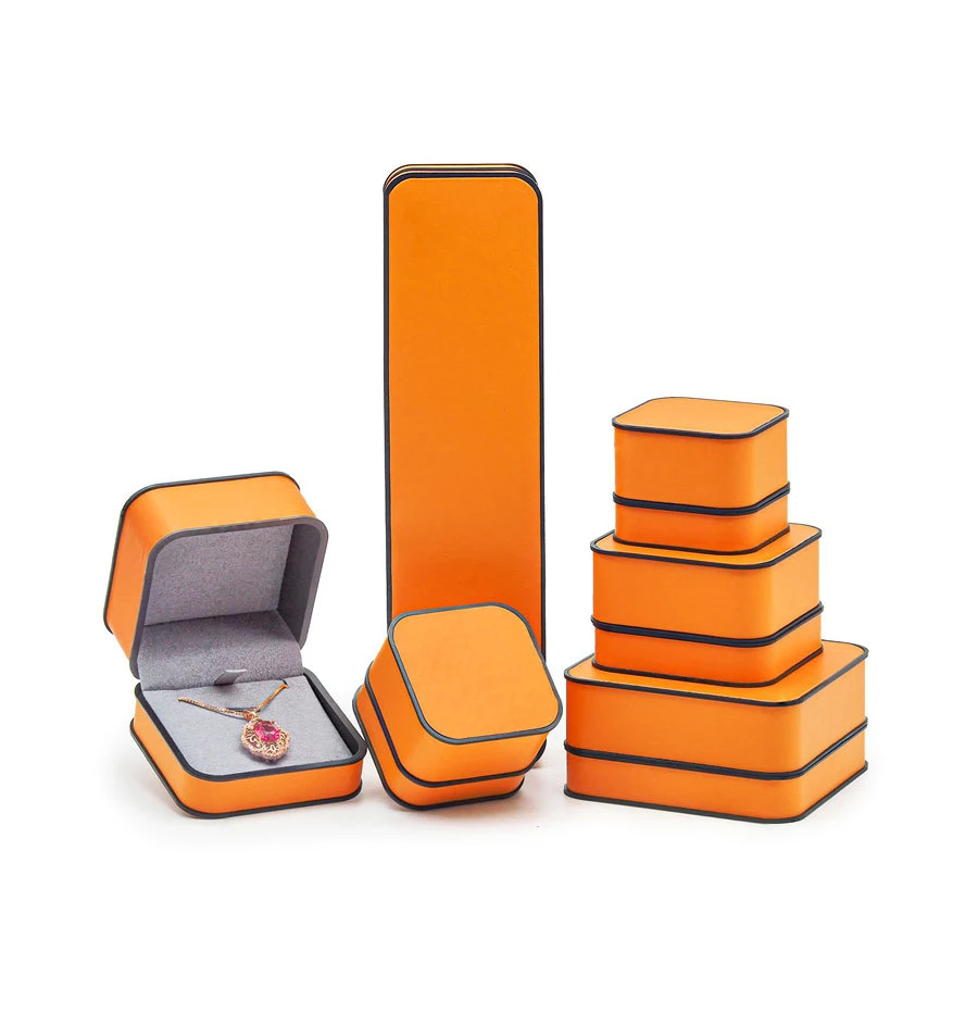 Custom Jewellery Packaging Boxes Ring Pendant Bangle Pu Leather Jewelry