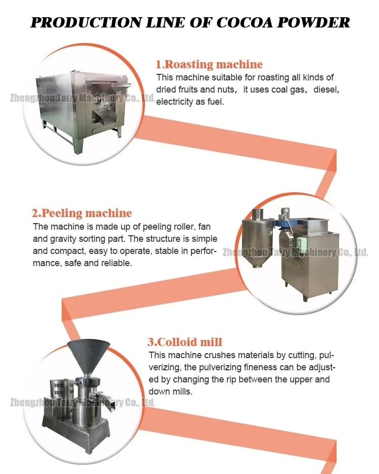 High Efficiency Cacao Bean Powder Production Machine Line