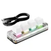 Blanco, 4 teclas con RGB