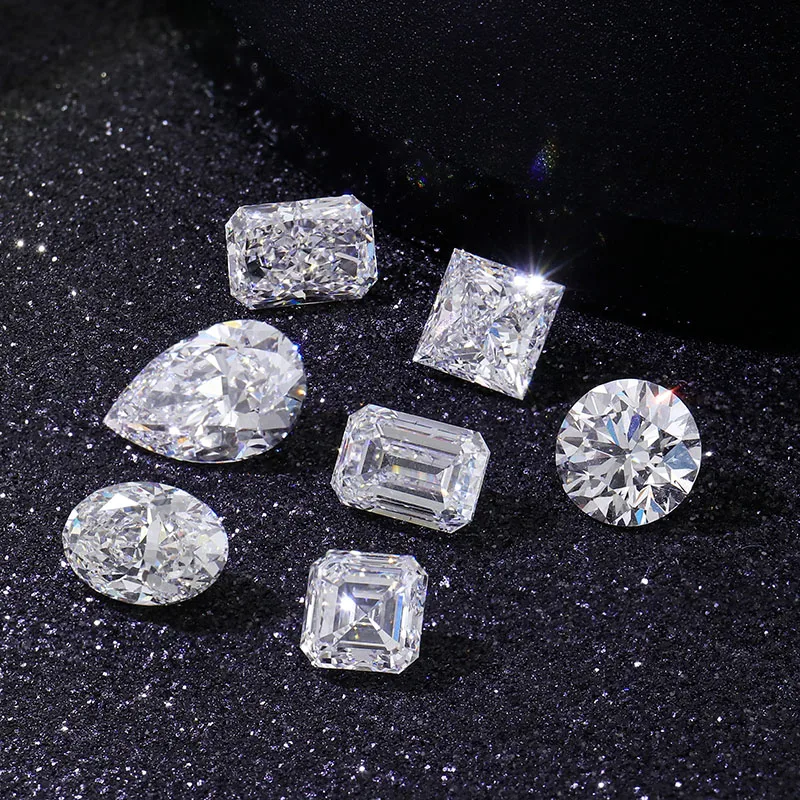 India Wholesale D/E/F/G/H/IJ Vvs to Si Fancy Cut Oval Lab Grown Diamond  Stone 1ct 2ct on Gold Engagement Ring