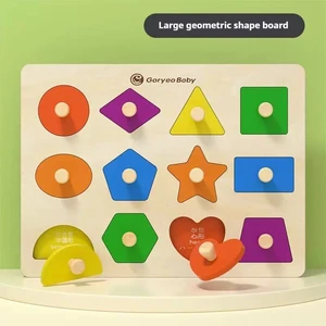 Education Geometric Panel Shape Grasping Jigsaw Puzzles Board Learning Shape Recognition Sensory Aids Toy
