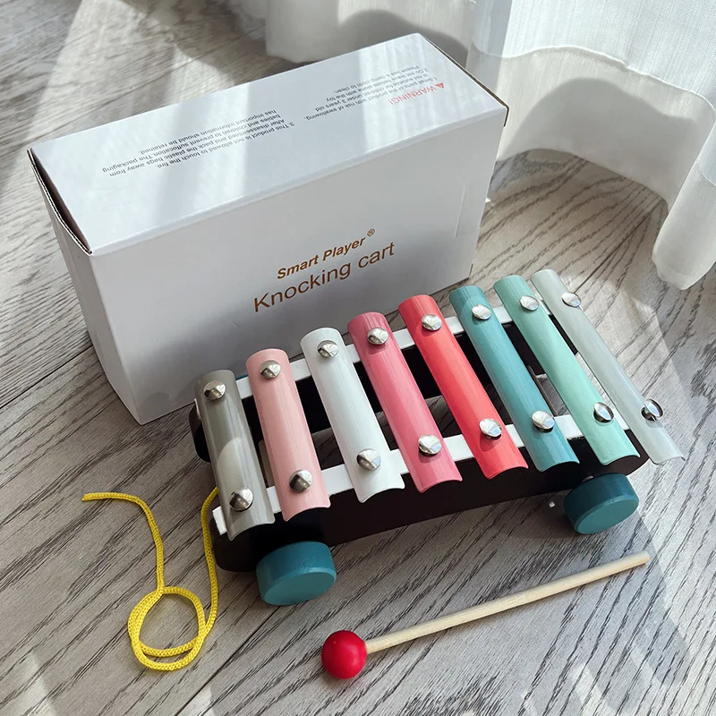 Многопрофильные деревянные сенсорные развивающие игрушки по методу Монтессори, строительные блоки для детского сада, штабелируемый ксилофон, счётная рамка для обучения