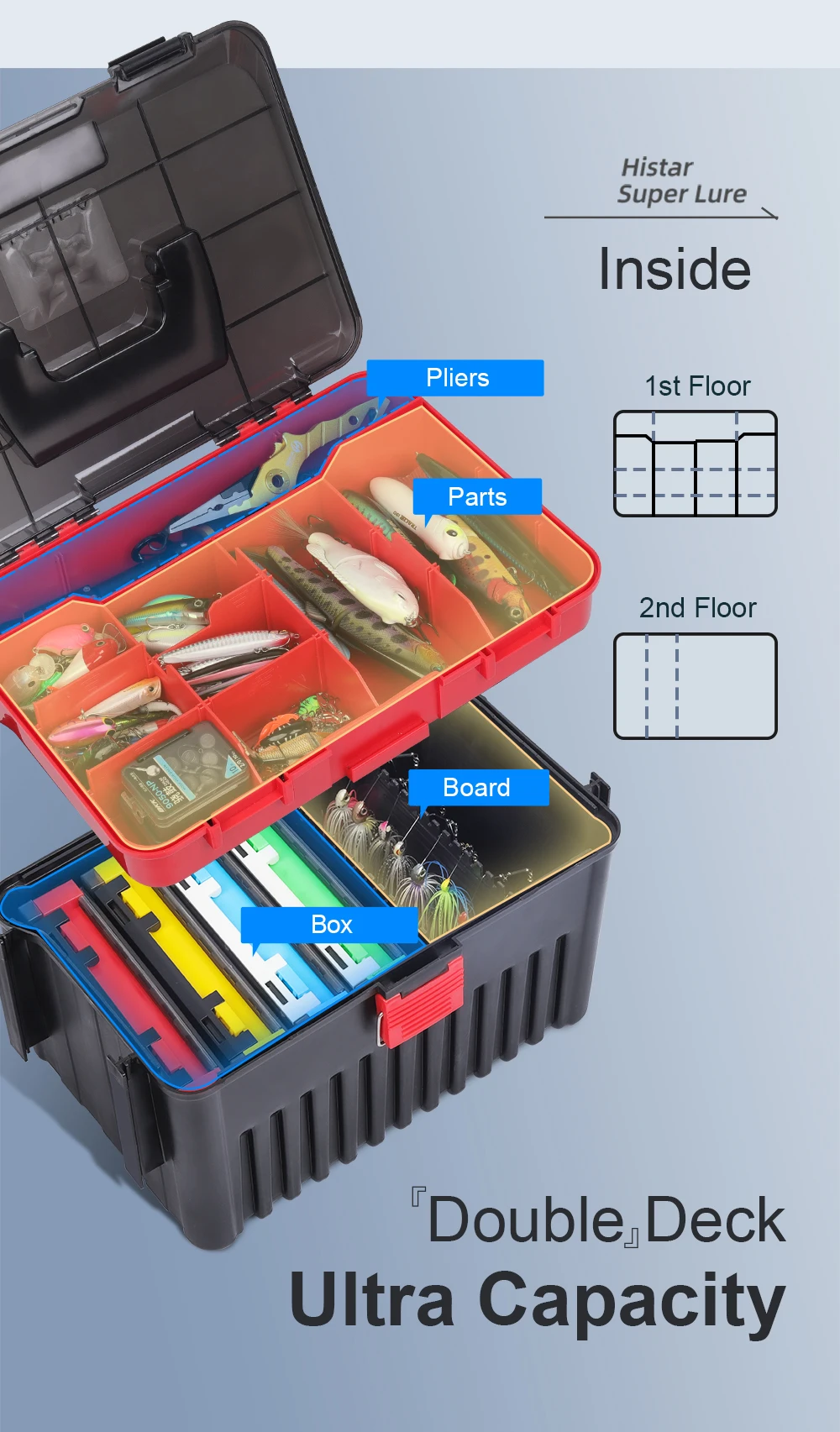 Histar Customization Big Capacity 1.8kg Lightweight Thicken Pp Anti