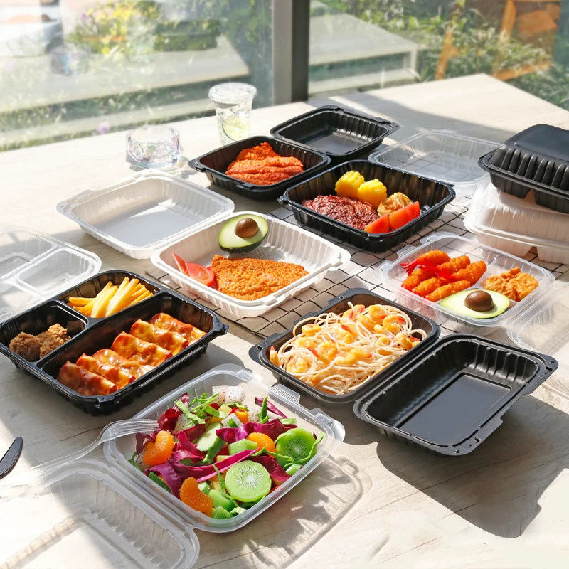 7x7 1 Compartment Clamshell Togo Box For Steaktakeaway Packing