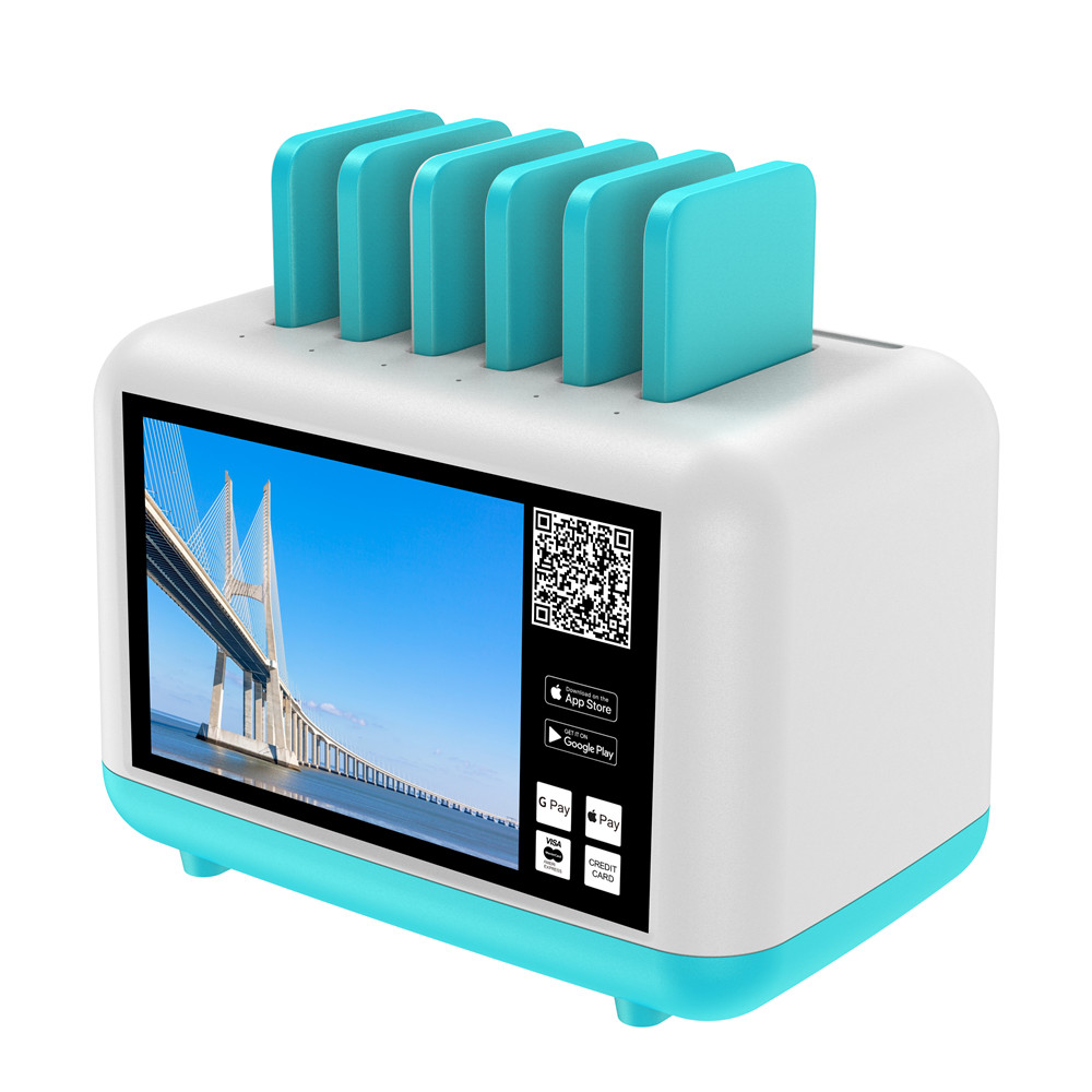 Public power bank 5000mah charger station mobile phone portable sharing charging station for restaurant